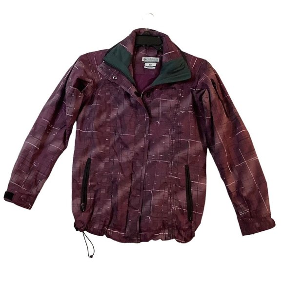 Columbia Omni Tech Interchange Jacket Waterproof Womens Purple Full Zip Size XS - Picture 1 of 16